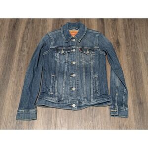 Levi's Denim Trucker Jacket‎ Womens XS Blue Jean Classic Fitted Casual